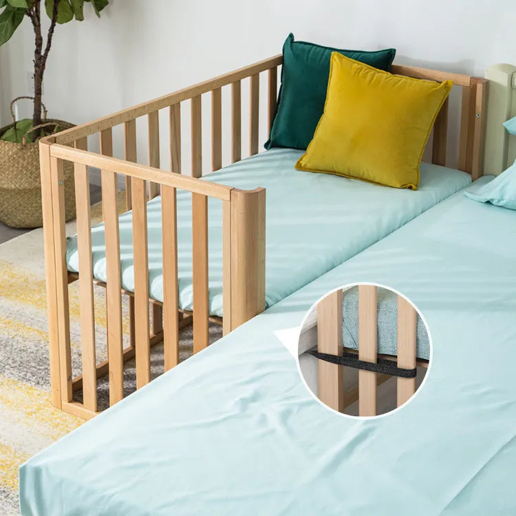 Beech Solid Wood Multi-Functional Movable Baby Crib