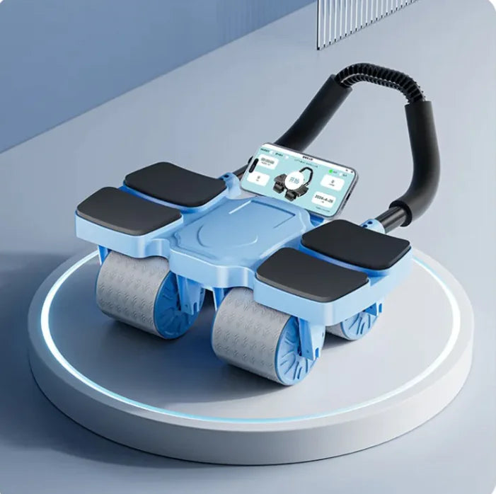 Auto-Rebound Ab Wheel & Fitness App