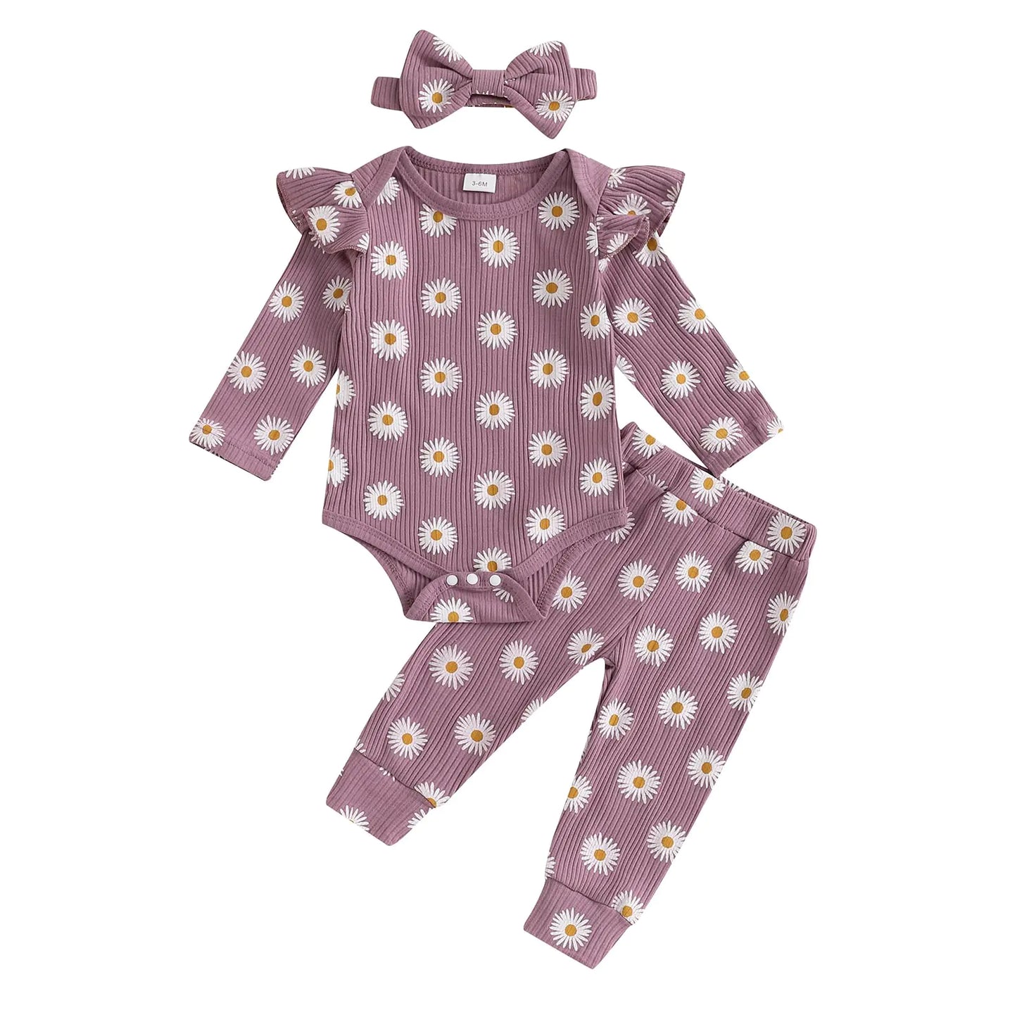 Floral Delight Baby Girl Outfit 3-6M
