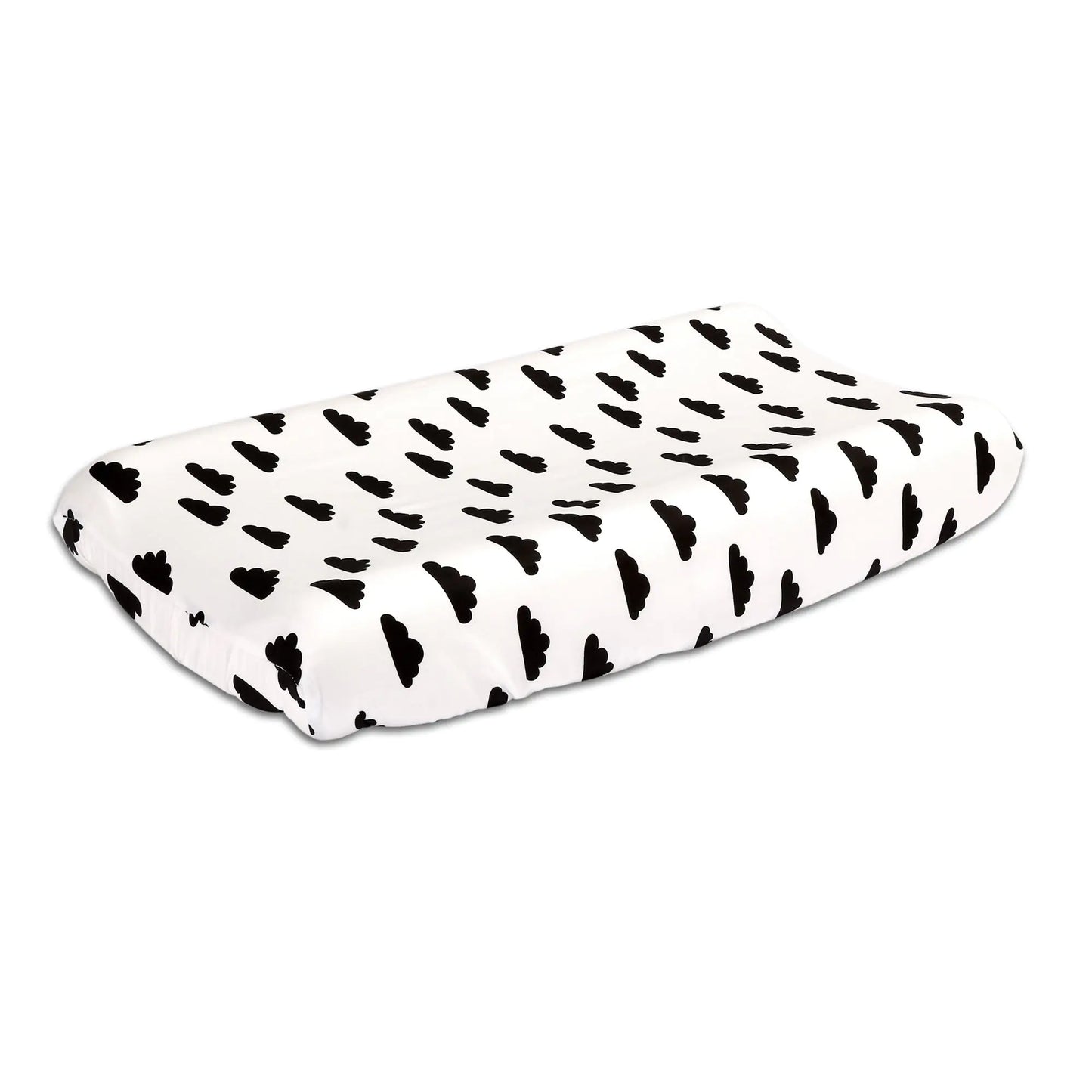 Black & White Cloud Cotton Changing Pad Cover by Peanut Shell