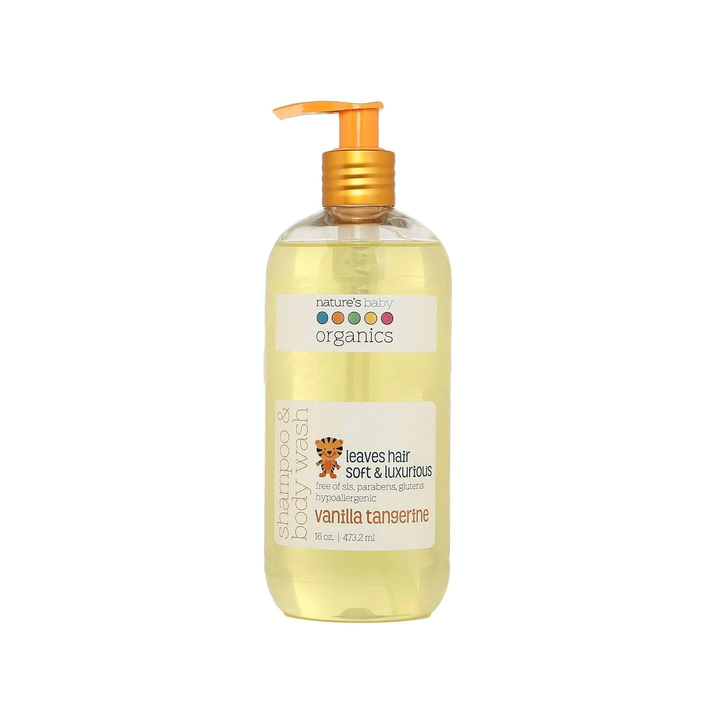Nature's Kiss 3-in-1 Baby Shampoo & Wash, Vanilla Tangerine, 16oz