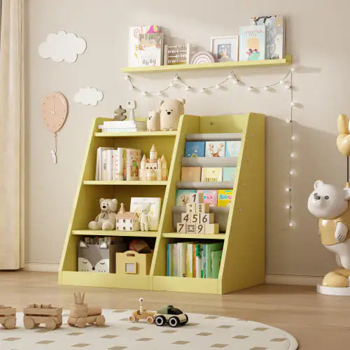 Bright Yellow Kids' Book and Toy Organizer