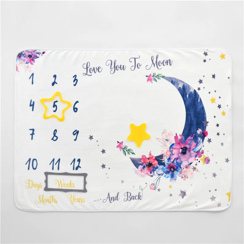 Double-Sided Flannel Baby Photo Blanket – Soft & Personalized Keepsake Blanket