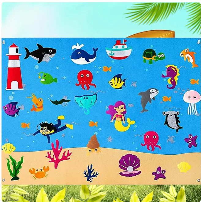 Kids’ 3D DIY Felt Activity Set – Creative Early Learning Educational Game for Toddlers