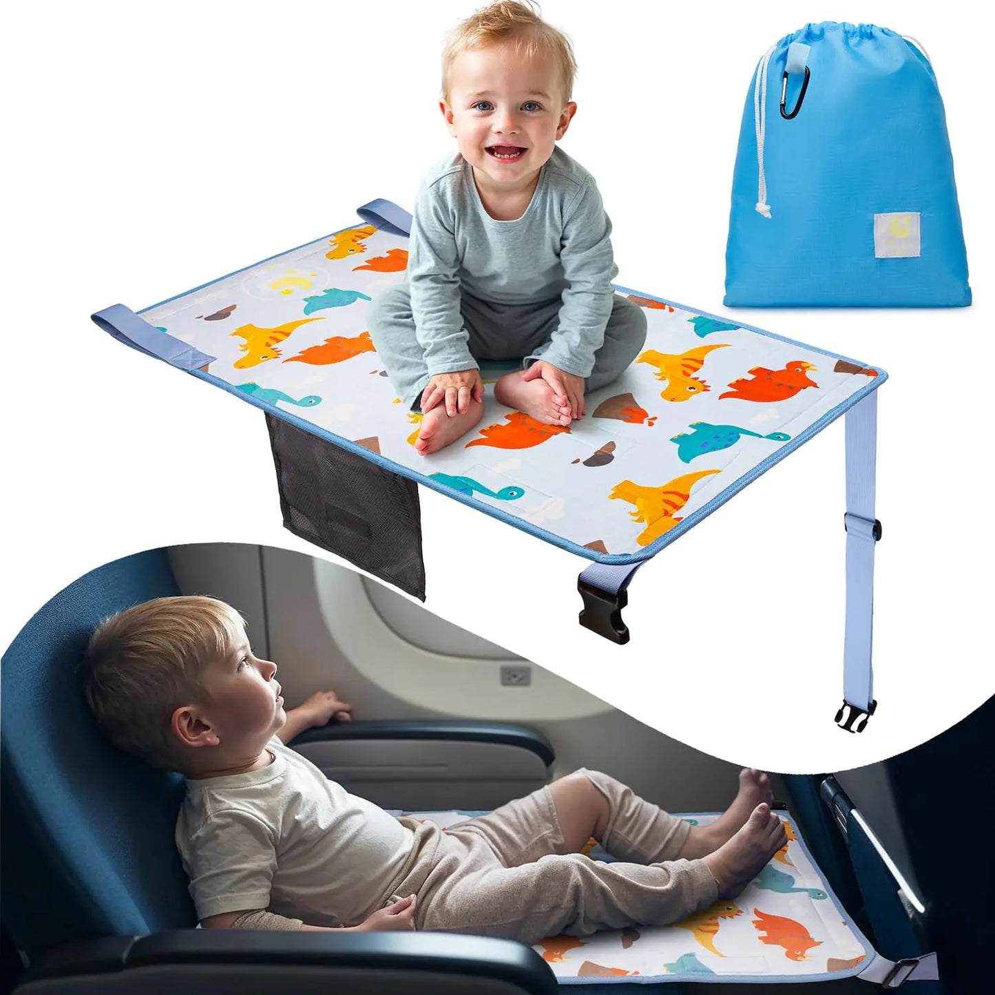 SkyNest Toddler Airplane Seat Extender with Carry Bag