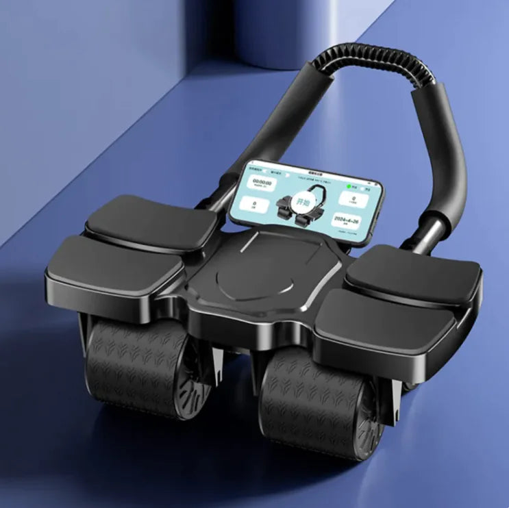 Auto-Rebound Ab Wheel & Fitness App