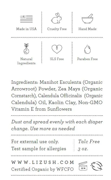Organic Talc-Free Baby Powder – Gentle & Safe for Sensitive Skin