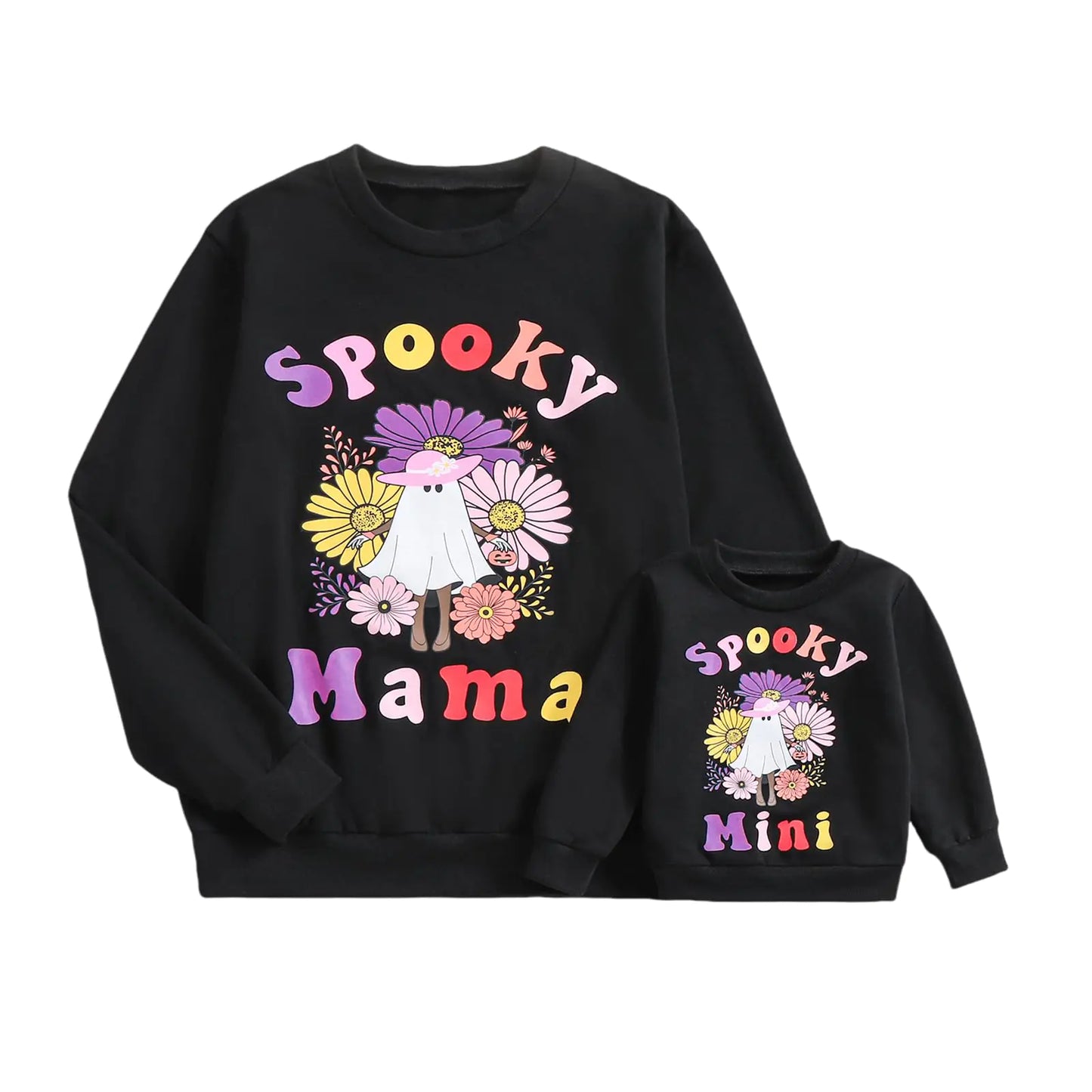 Mom & Mini Crewneck Halloween Sweatshirts Set