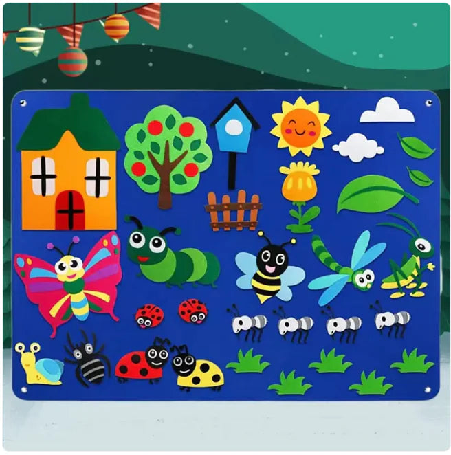 Kids’ 3D DIY Felt Activity Set – Creative Early Learning Educational Game for Toddlers