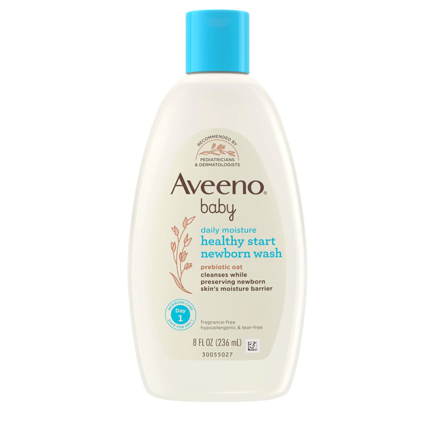 Aveeno Baby Healthy Start Nourishing Newborn Wash Hypoallergenic Baby Body Wash with Prebiotic Oat Gently Cleanses Delicate Newborn Skin Fragrance-Free Tear-Free Paraben-Free 8 fl. oz