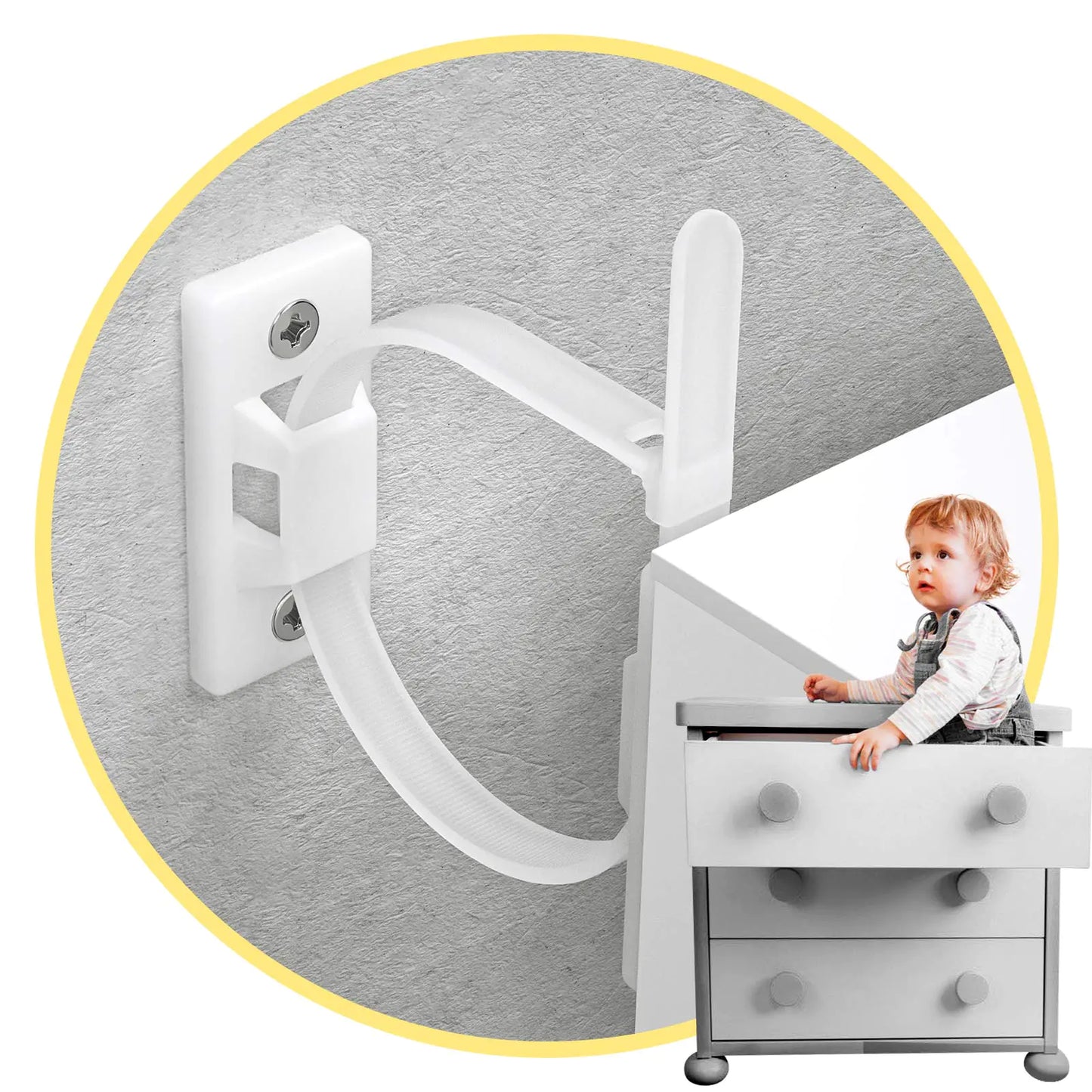 KiddieGuard Anti-Tip Furniture Straps 10-Pack