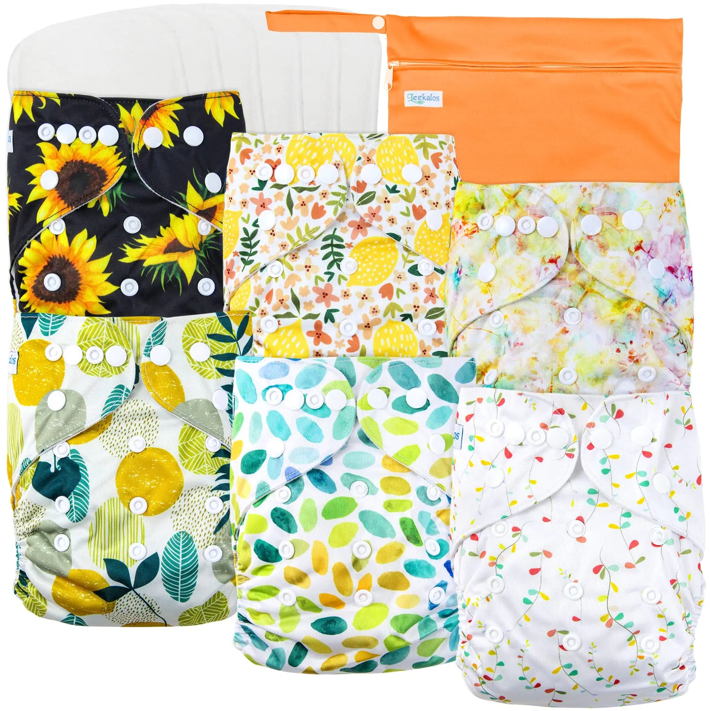 Leekalos Reusable Baby Cloth Diapers with Accessories