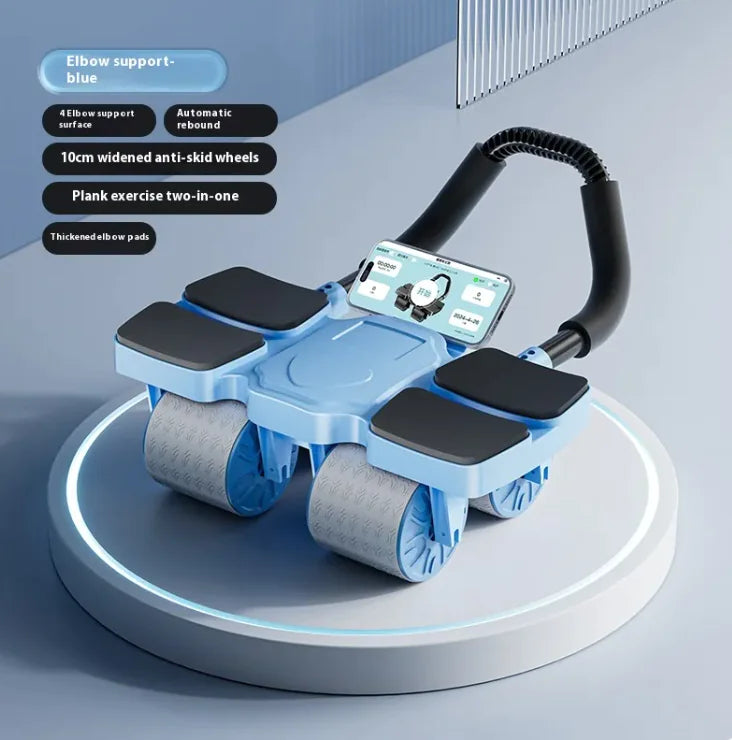 Auto-Rebound Ab Wheel & Fitness App