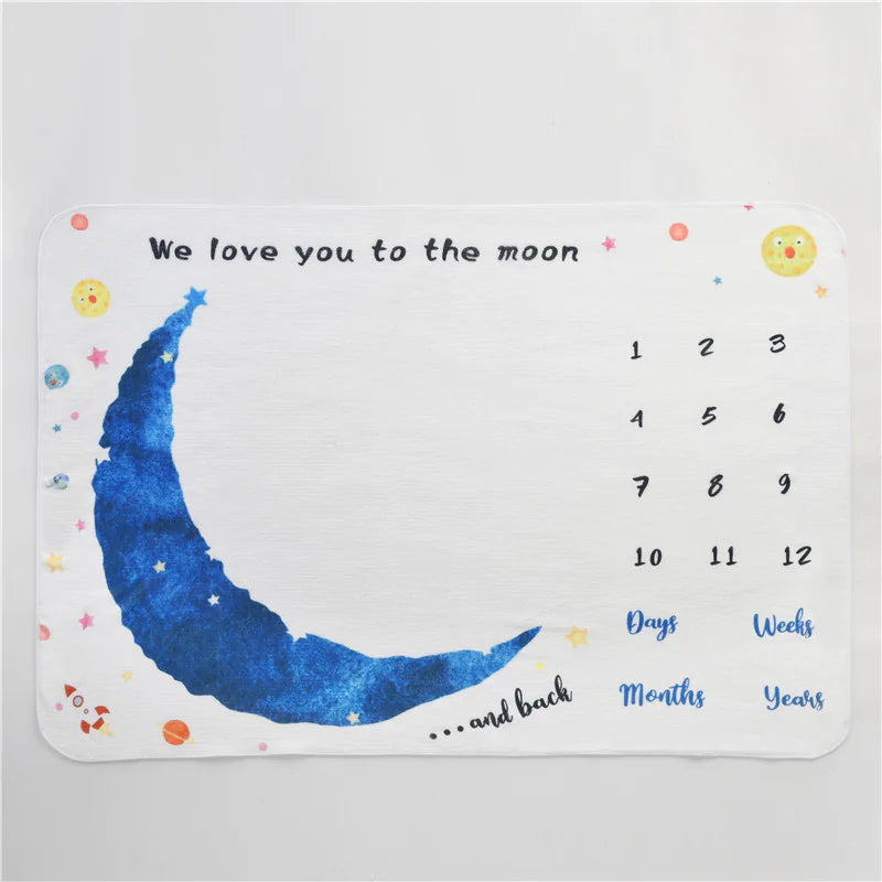 Double-Sided Flannel Baby Photo Blanket – Soft & Personalized Keepsake Blanket