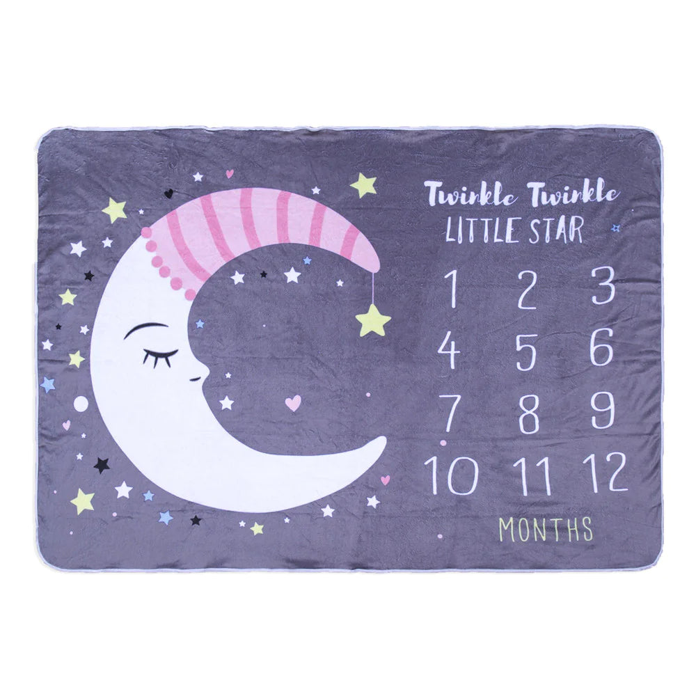 Double-Sided Flannel Baby Photo Blanket – Soft & Personalized Keepsake Blanket