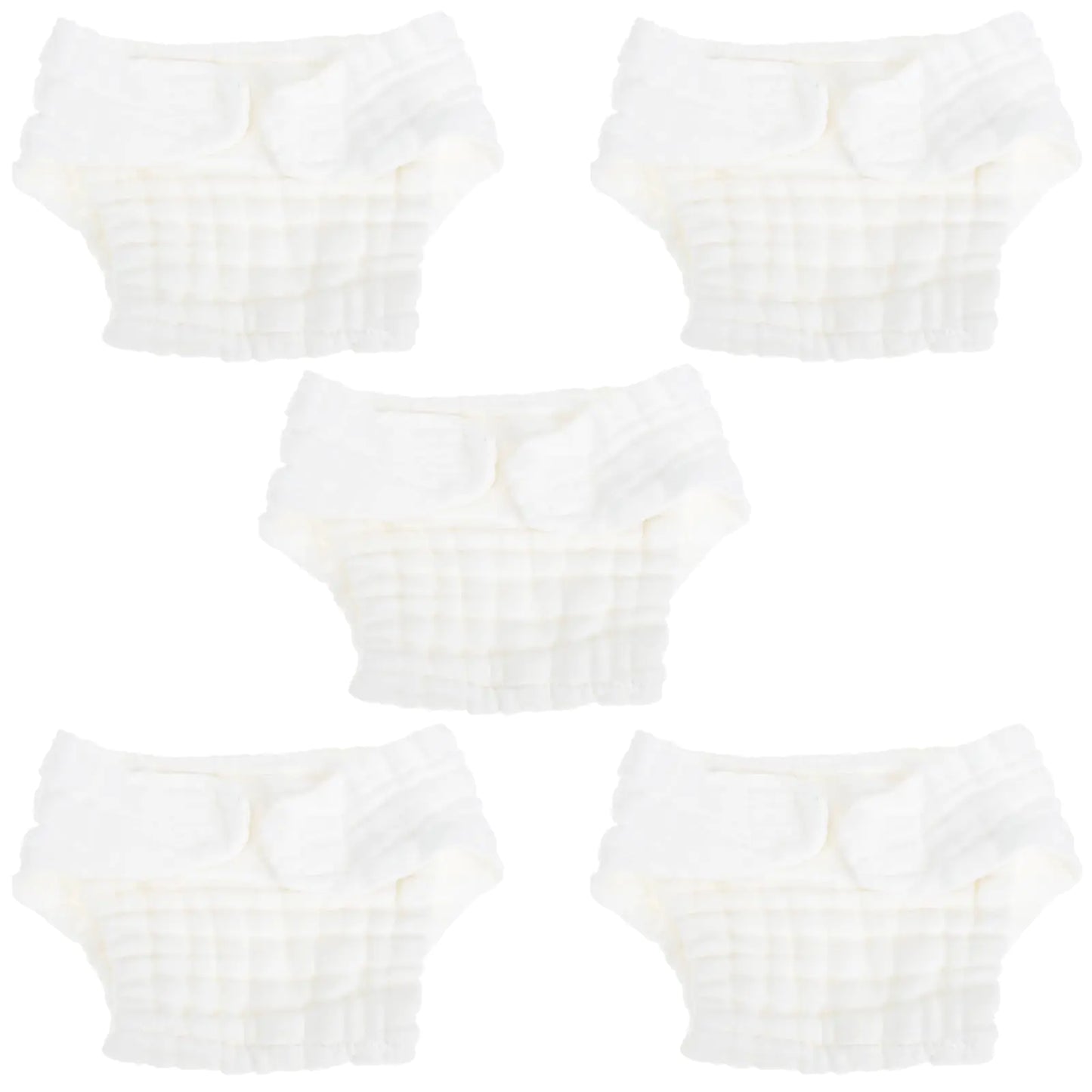Healifty CottonSoft Newborn Cloth Diapers 5-Pack