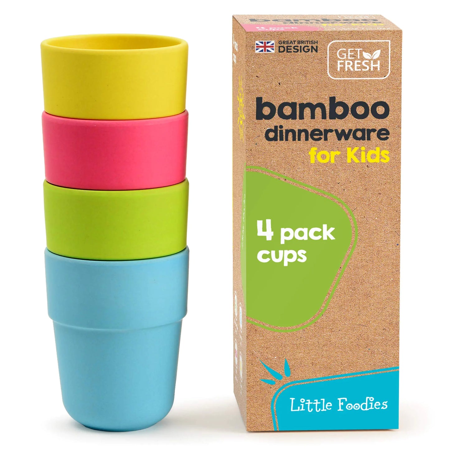 Bamboo Fiber Kids Cups 4-Pack