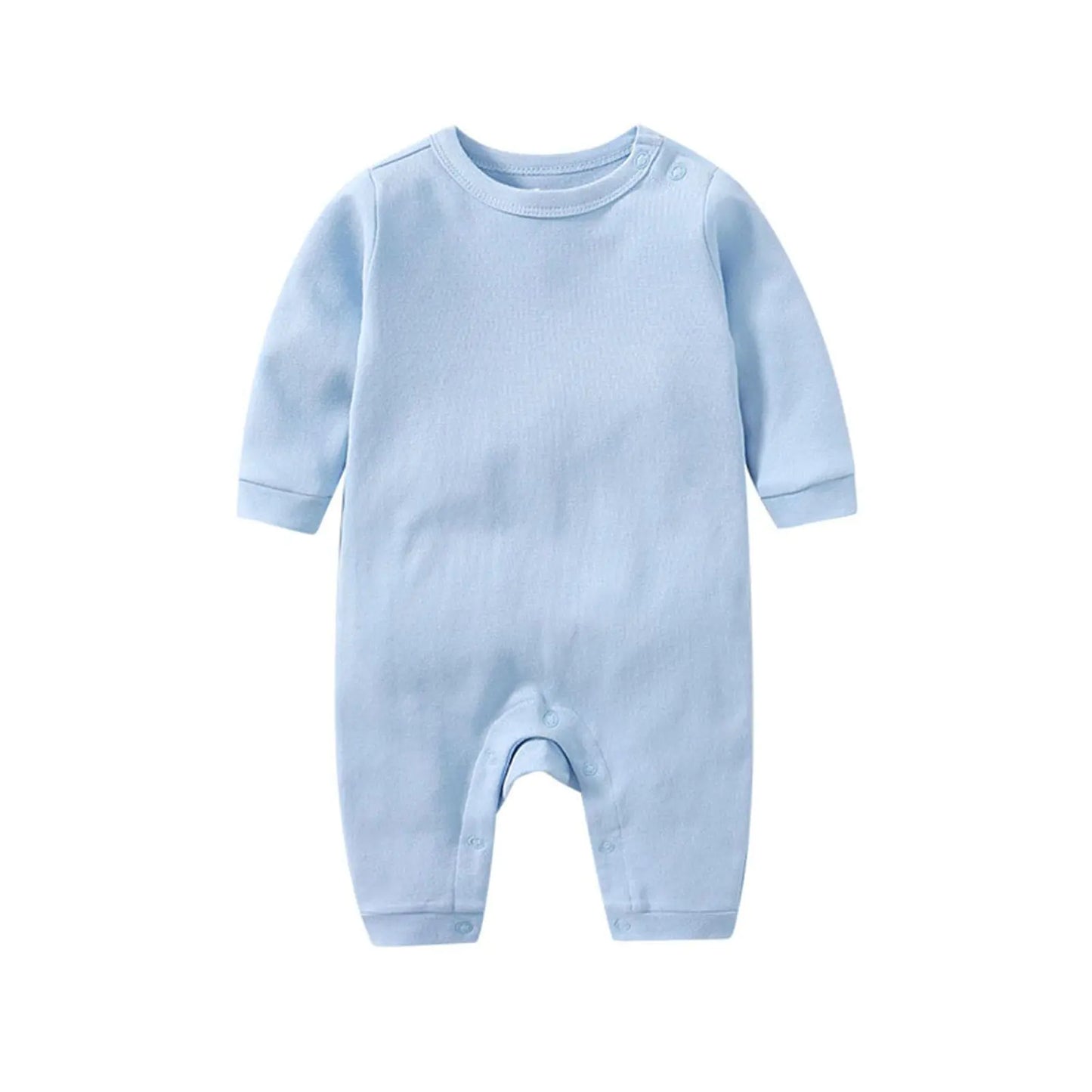 Jomixa 100% Cotton Unisex Baby Romper, Blue 0-3 Months
