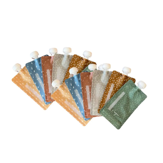 Eco-Friendly Toddler Snack Pouches | Leakproof & BPA-Free | 12-Pack