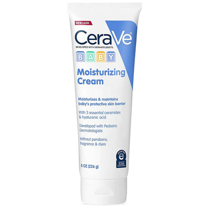 CeraVe Baby Hydrating Cream | Ceramide-Enriched | Free from Parabens & Dyes | Non-Greasy | 8 oz