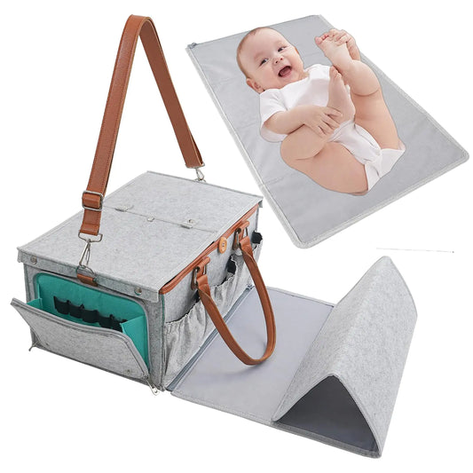KINZURE Deluxe Portable Diaper Caddy with Lid