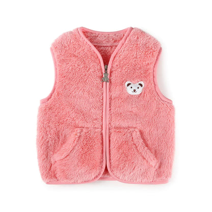 Cozy Bear Fleece Vest for Toddlers