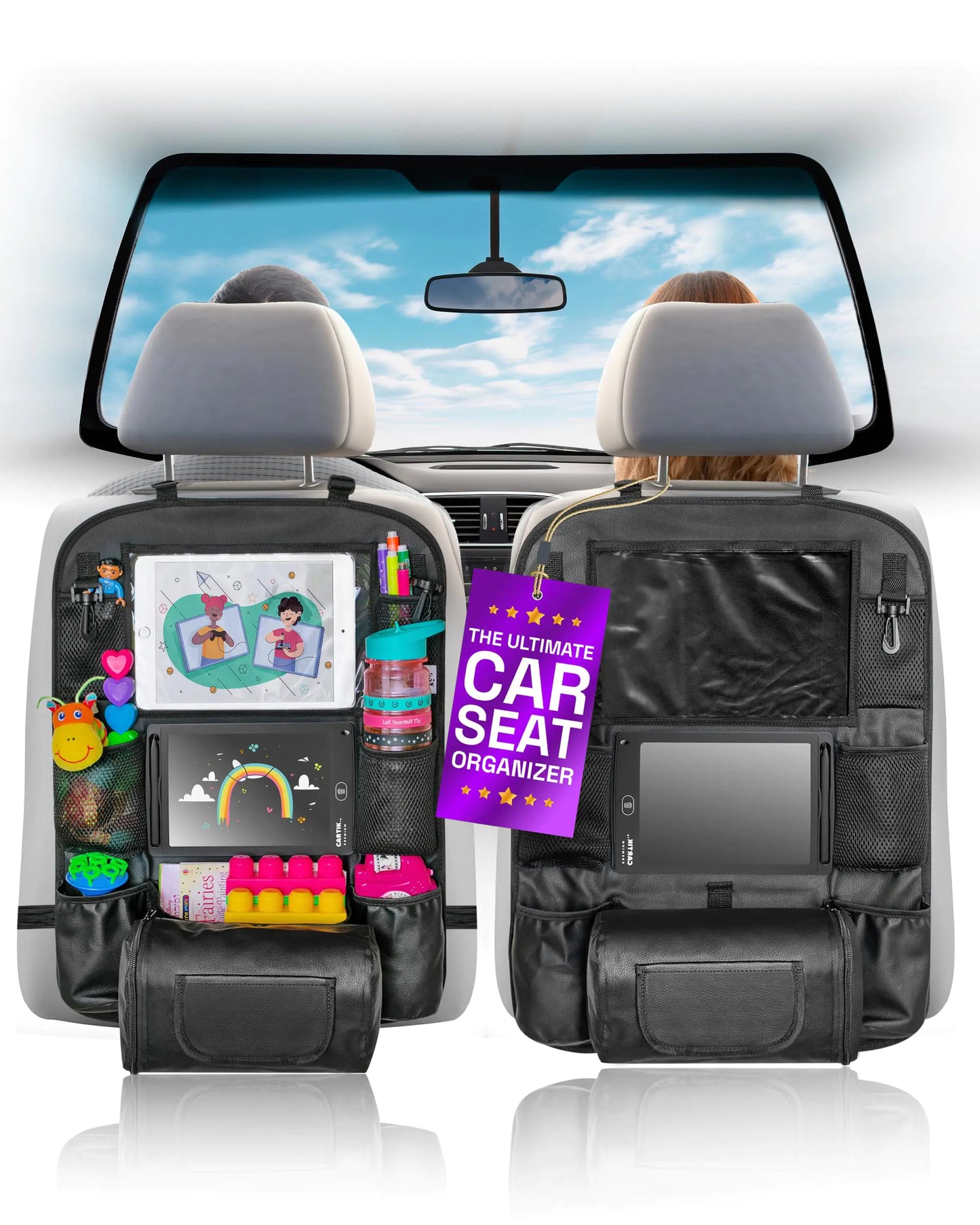 Cartik Kid-Friendly Car Storage Organizer - Dual Pack