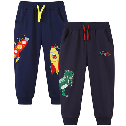 Cuddly Cubs 24M Boys Joggers 2-Pack - Rocket & Dino