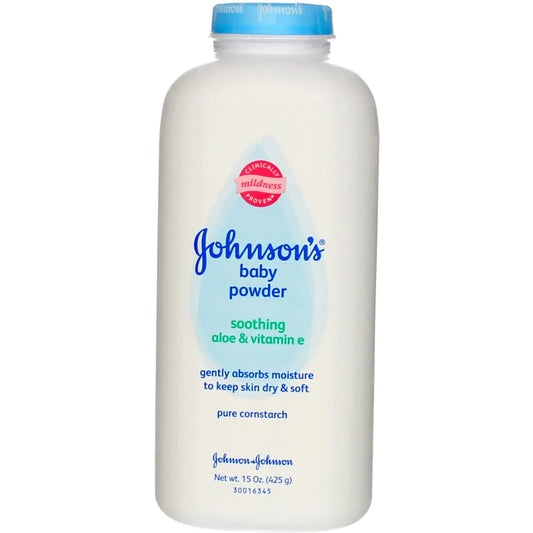 Johnsons Aloe & Vitamin E Baby Powder 15oz 4pk
