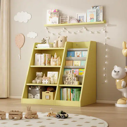 Bright Yellow Kids' Book and Toy Organizer