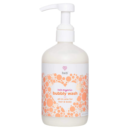 BEB Organic Gentle Bubbly Wash - Coconut & Aloe Baby Shampoo and Body Gel