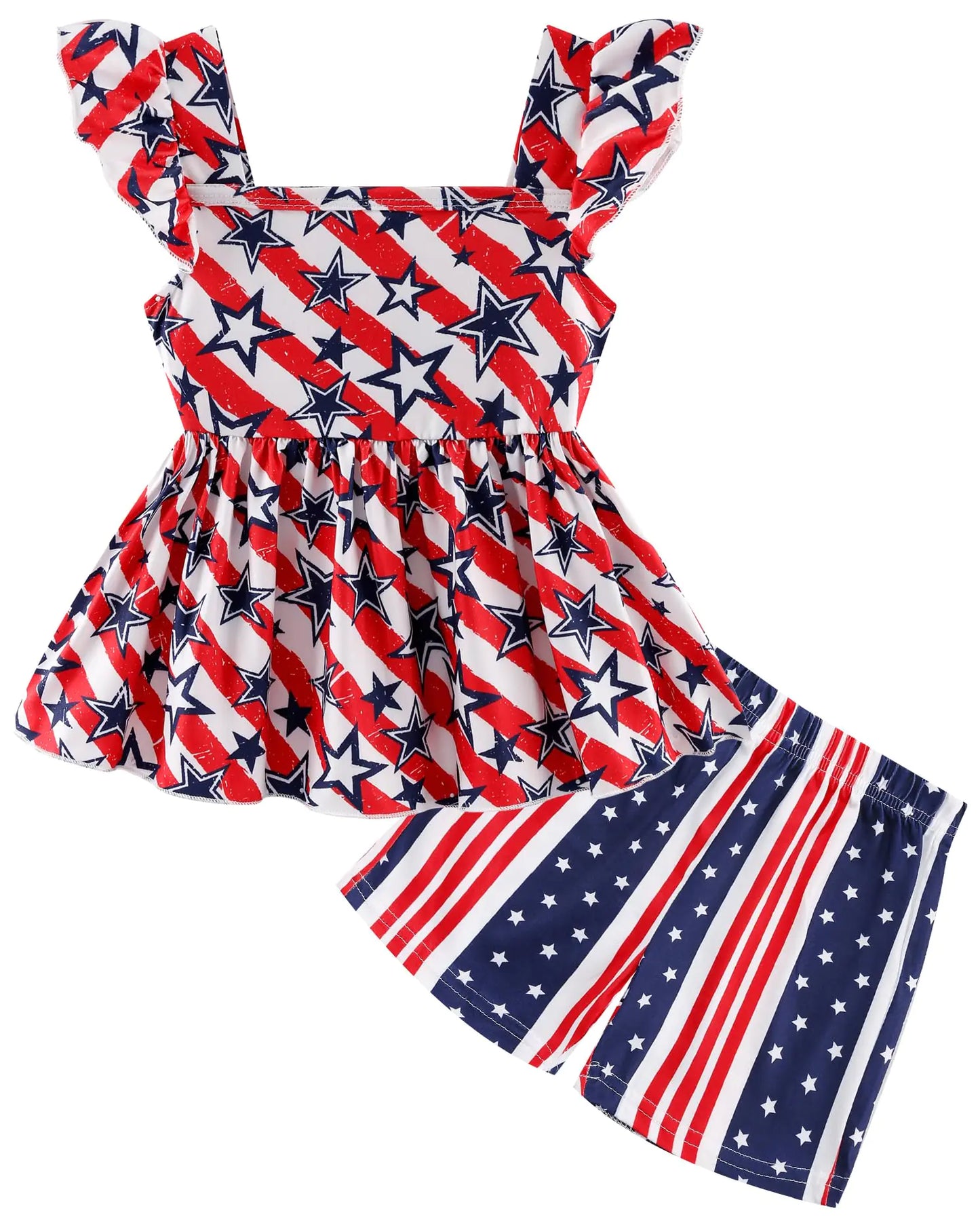 Patriotic Princess 4th July Outfit Set for Girls