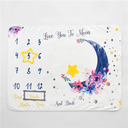 Double-Sided Flannel Baby Photo Blanket – Soft & Personalized Keepsake Blanket