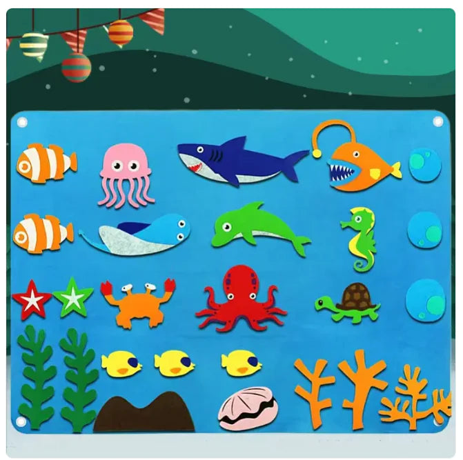 Kids’ 3D DIY Felt Activity Set – Creative Early Learning Educational Game for Toddlers