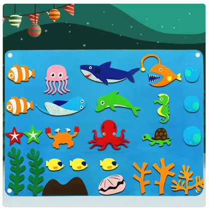 Kids’ 3D DIY Felt Activity Set – Creative Early Learning Educational Game for Toddlers