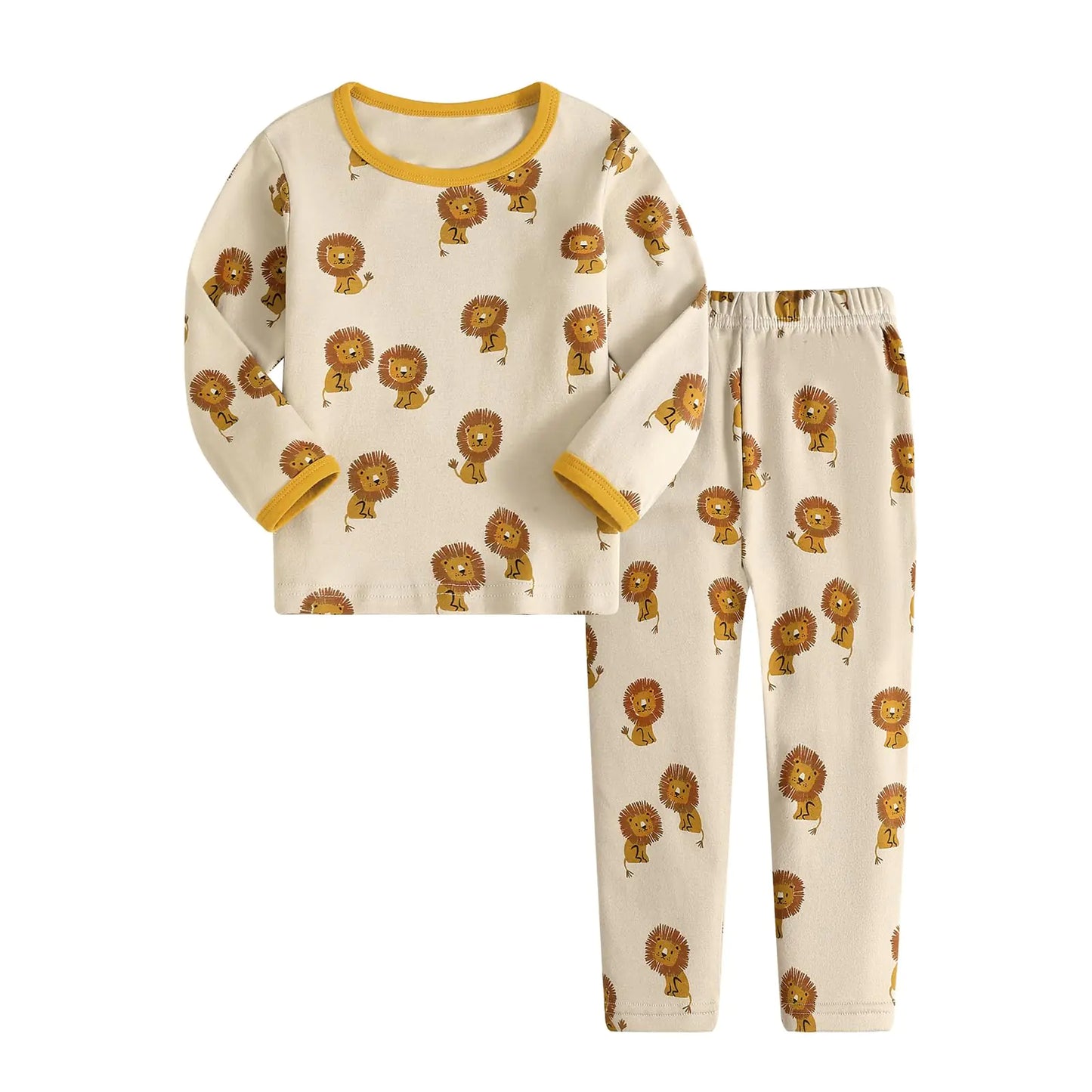CubSnug Toddler Boys Cotton PJ Set Long-Sleeve Animal 2pcs