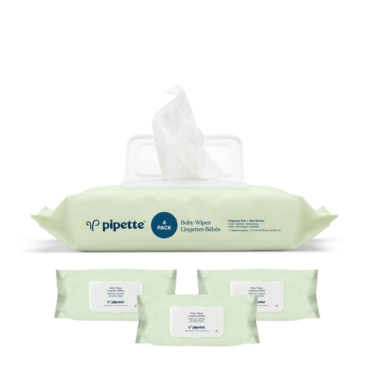 Pipette Pure Plant Baby Wipes - Fragrance-Free 288 Count