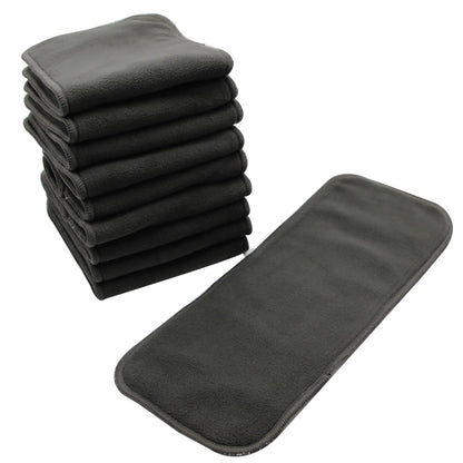 10-Pack Microfiber Cloth Diaper Inserts – 4-Layer Microfleece
