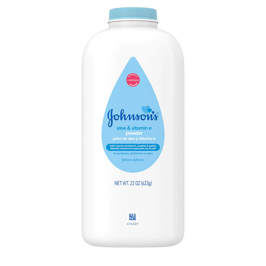 Cornstarch Baby Powder with Aloe & Vitamin E, 22 oz - 7 Pack