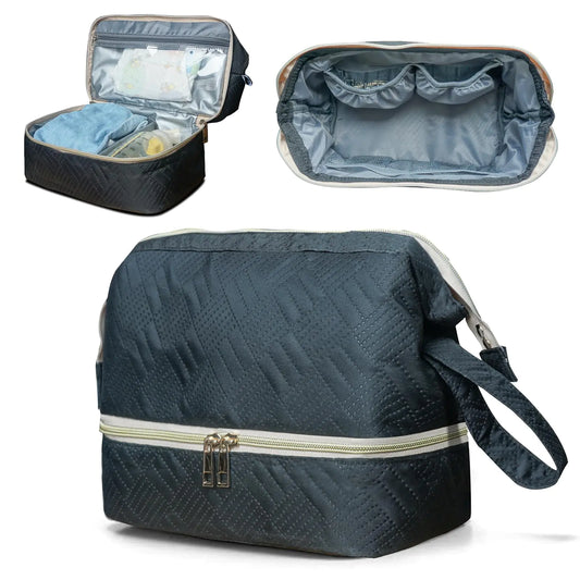 InfantCare Dual-Cool Breast Pump Diaper Bag (Black)