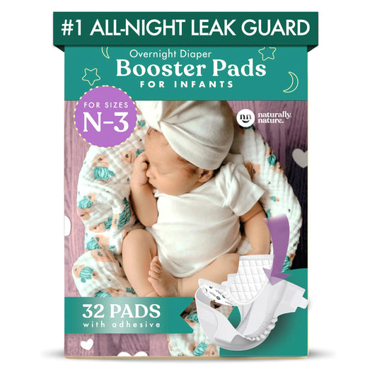Naturally Nature Overnight Diaper Boosters - 32 Pack