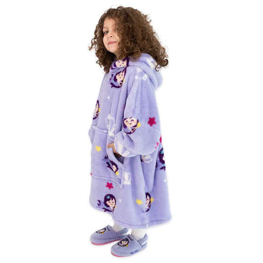 Milk&Moo Kids' Cozy Mermaid Hoodie Blanket in Purple