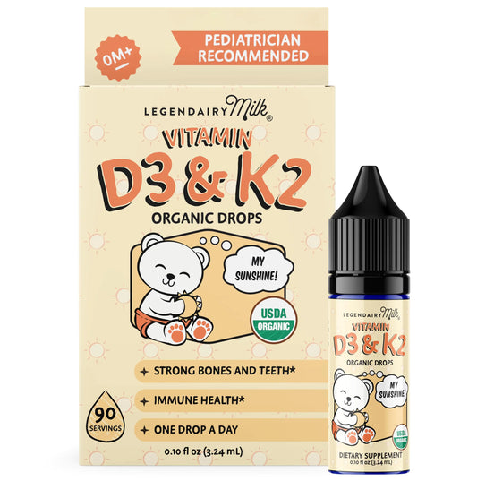 Legendairy Vitamin D3 K2 Drops for Babies 400 IU