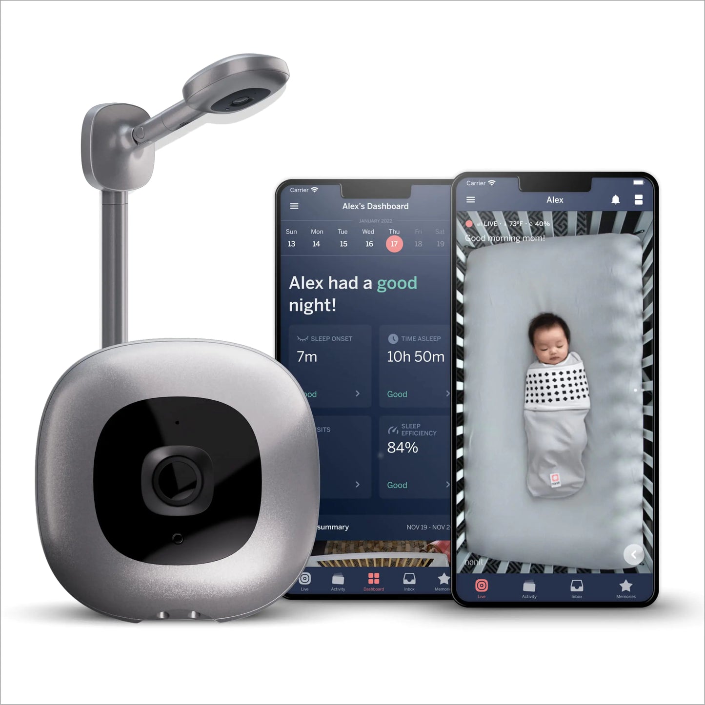 Nanit Pro Smart Baby Monitor - Wi-Fi Night Cam & Breathing Band
