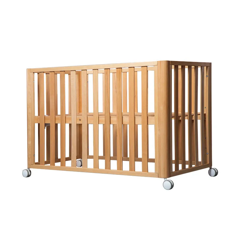 Beech Solid Wood Multi-Functional Movable Baby Crib