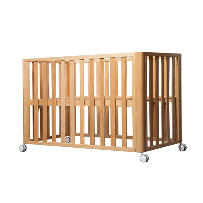 Beech Solid Wood Multi-Functional Movable Baby Crib
