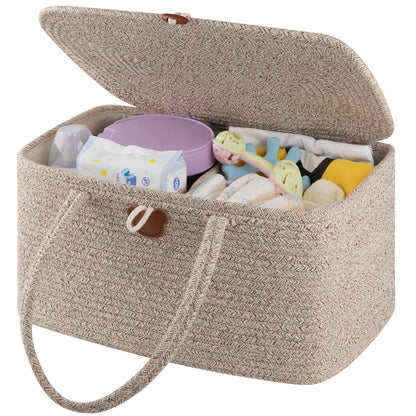 OIAHOMY Deluxe Portable Baby Diaper Organizer - Brown