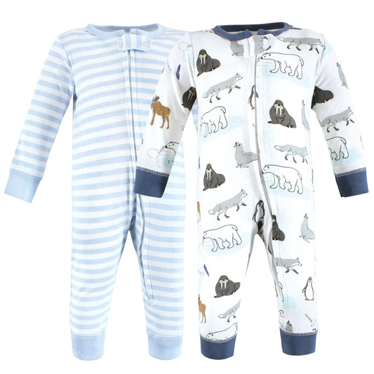 Hudson Baby Cotton Playwear Arctic Creatures 0-3M