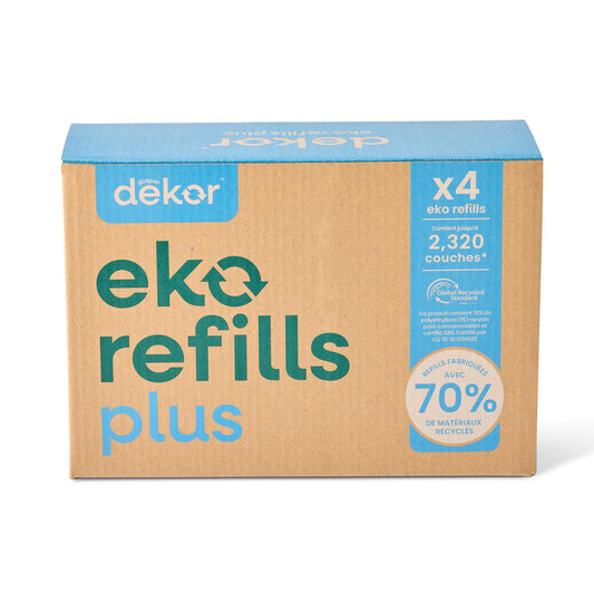 EcoPlus Diaper Pail Refills 4-Pack | 70% Recycled Material | Unscented