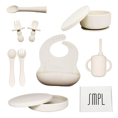Baby Weaning Silicone Essentials Set - Pure White